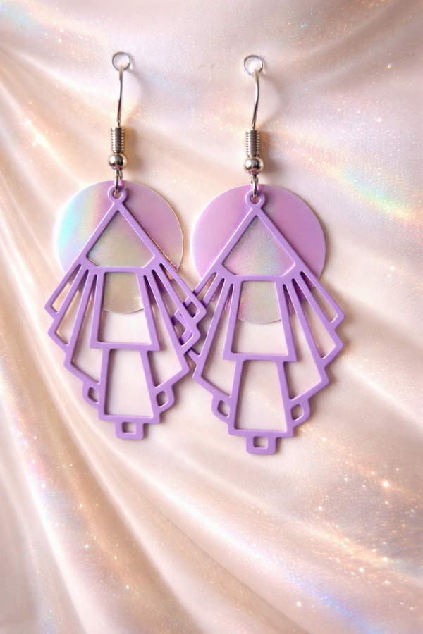 Amethyst Art Deco Oorbellen