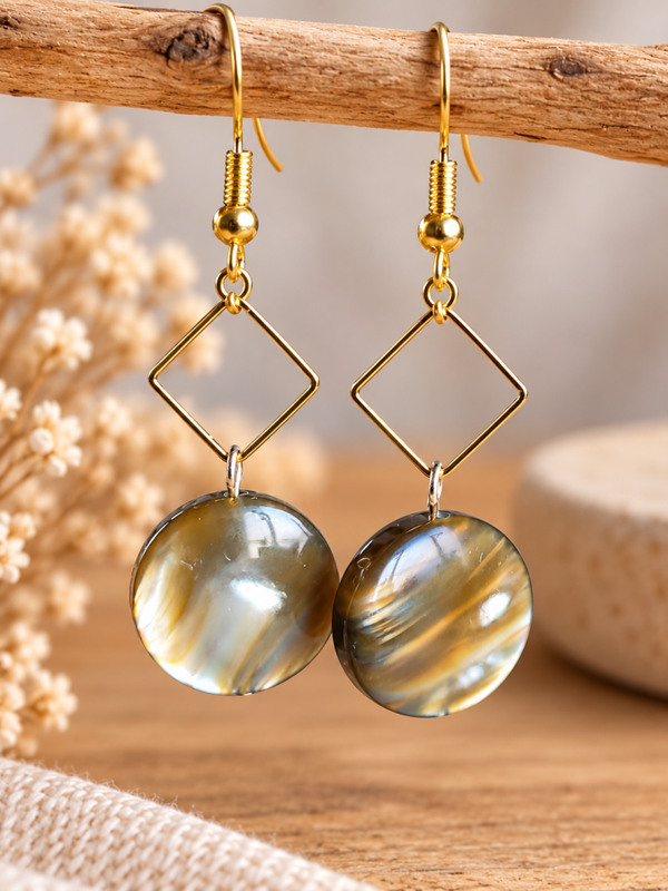✨ Olive Chic – Goudkleurige oorbellen