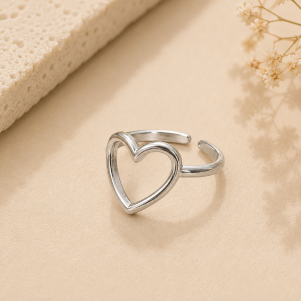 Silver Heart – Open Hart Ring