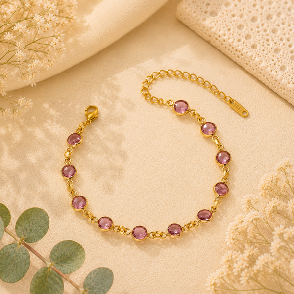 Luna Blush Gem Bracelet
