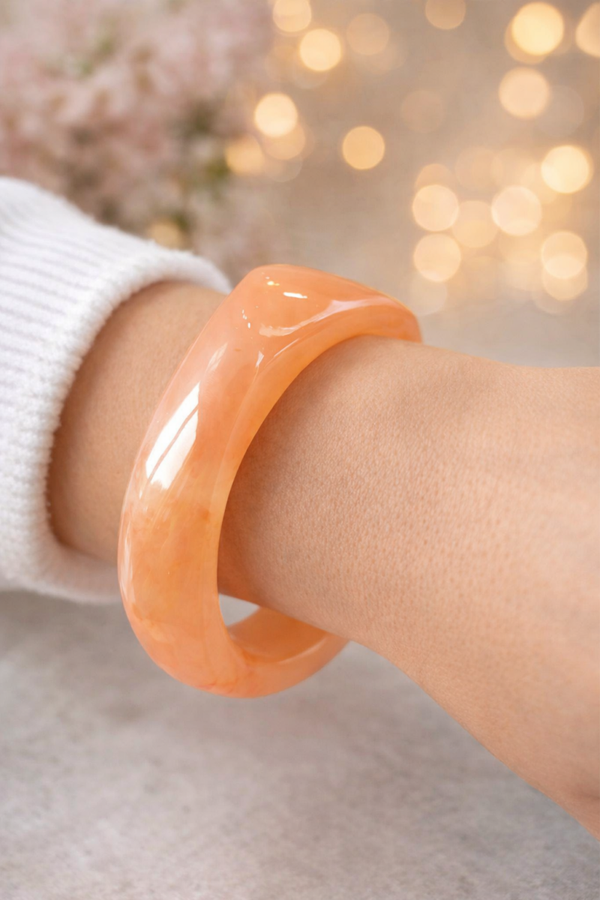 Resin armbanden bangle Light peach