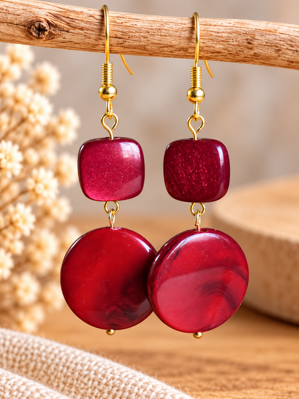 ❤️ Ruby Glow – Goudkleurige oorbellen