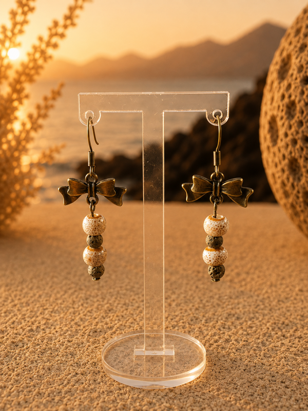 Lanzarote Arena – oorbellen met natuursteen