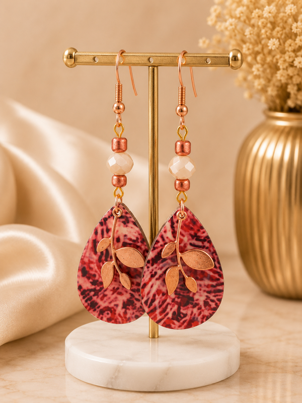 Rosé Botanique Oorbellen – Modern Luxe Collection