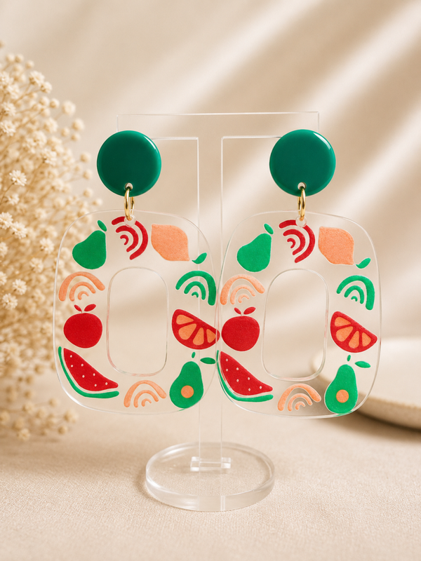 Handgemaakte Fruit Splash Oorbellen – Summer Edition