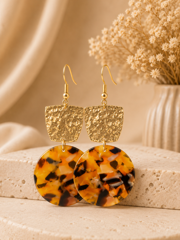 Amber Glow Statement Oorbellen