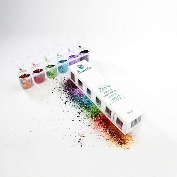 6-Pack Superstar Chunky Glitter Mix Party