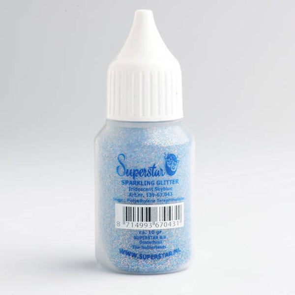 Superstar Sparkling Glitter Iridescent Skyblue