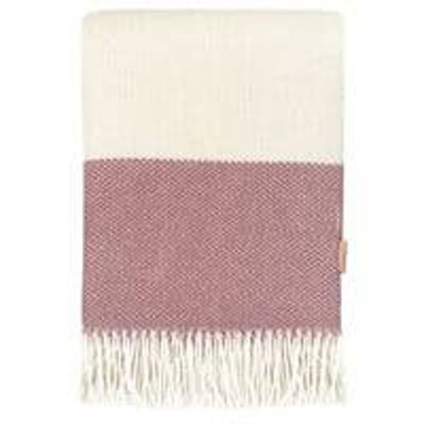 Malagoon Festivity plaid roze/dawn van 100% wol