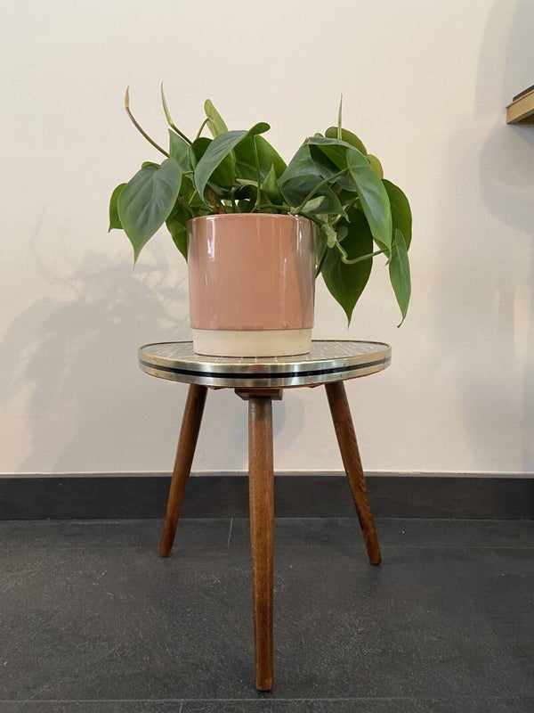 Vintage planten-/bijzettafel met gekleurd formica blad