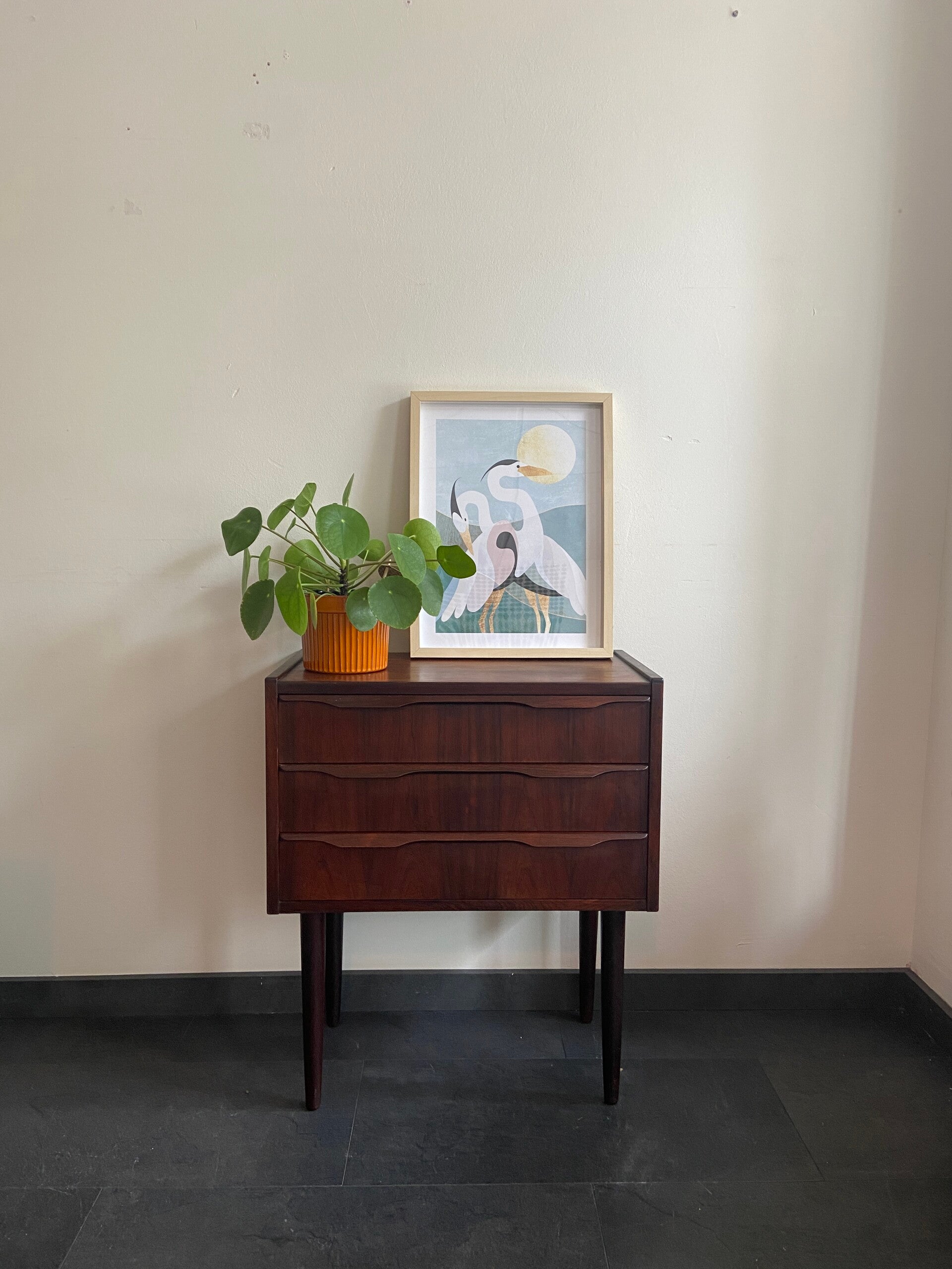 Vintage Deens Design compacte ladekast van palissander