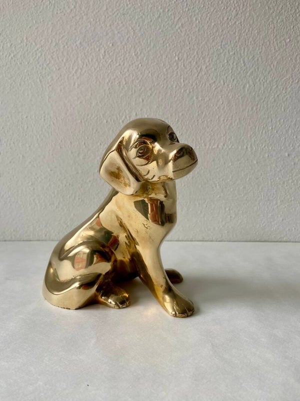 Vintage messing hond (labrador)