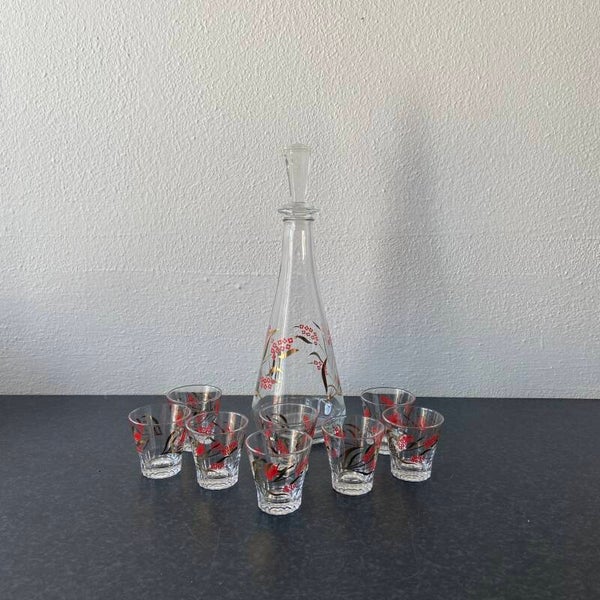 Vintage Franse 9-delige likeurset