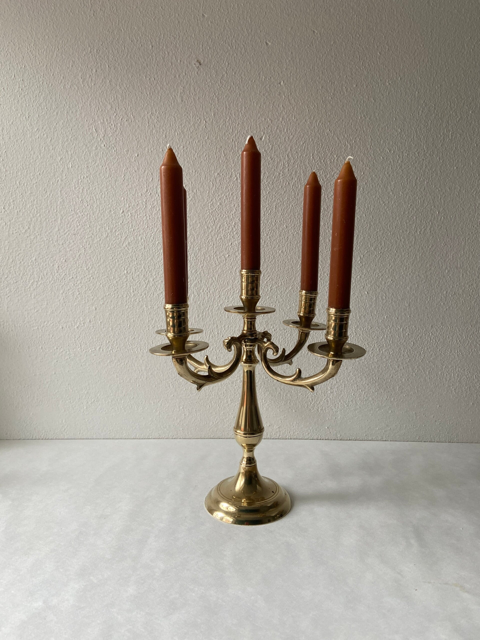 5-armige messing kandelaar
