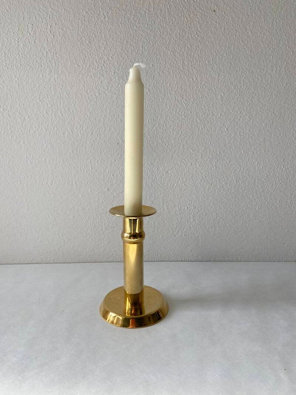 Vintage Deense Design  kandelaar van Altecco, 24 karaats verguld