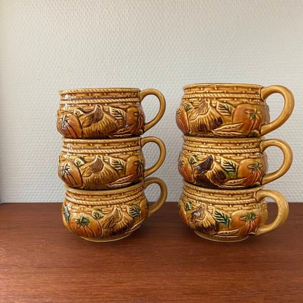 Set van 6 vintage soepkommen, jaren '70 Made in Japan