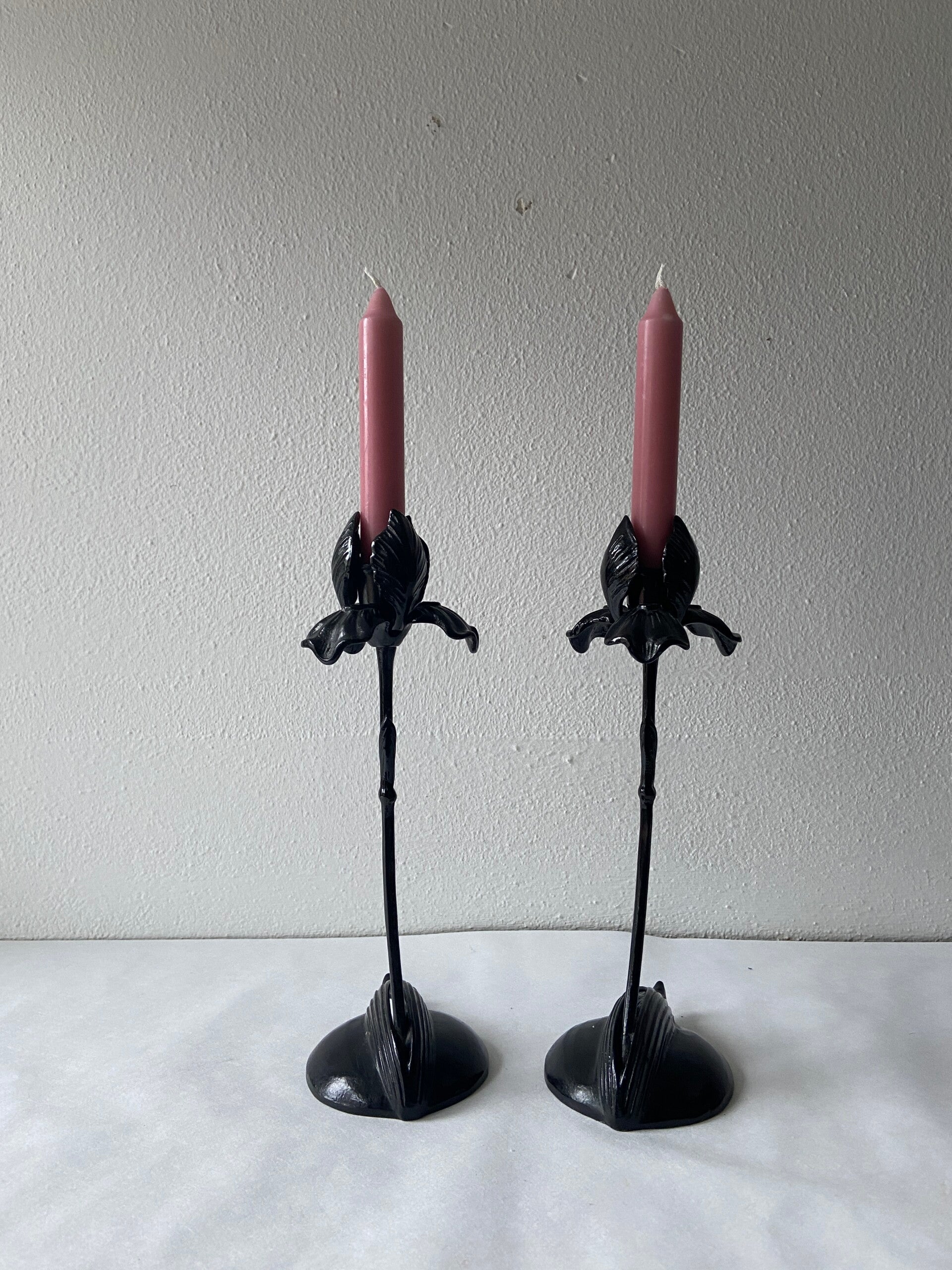 Set van 2 Italiaanse brutalistische kandelaren