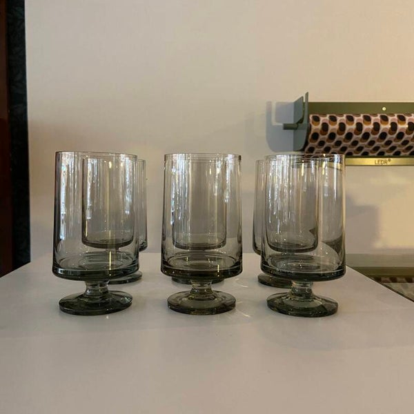 Set van 6 vintage Deense Holmegaard bier/waterglazen uit de STUB-serie