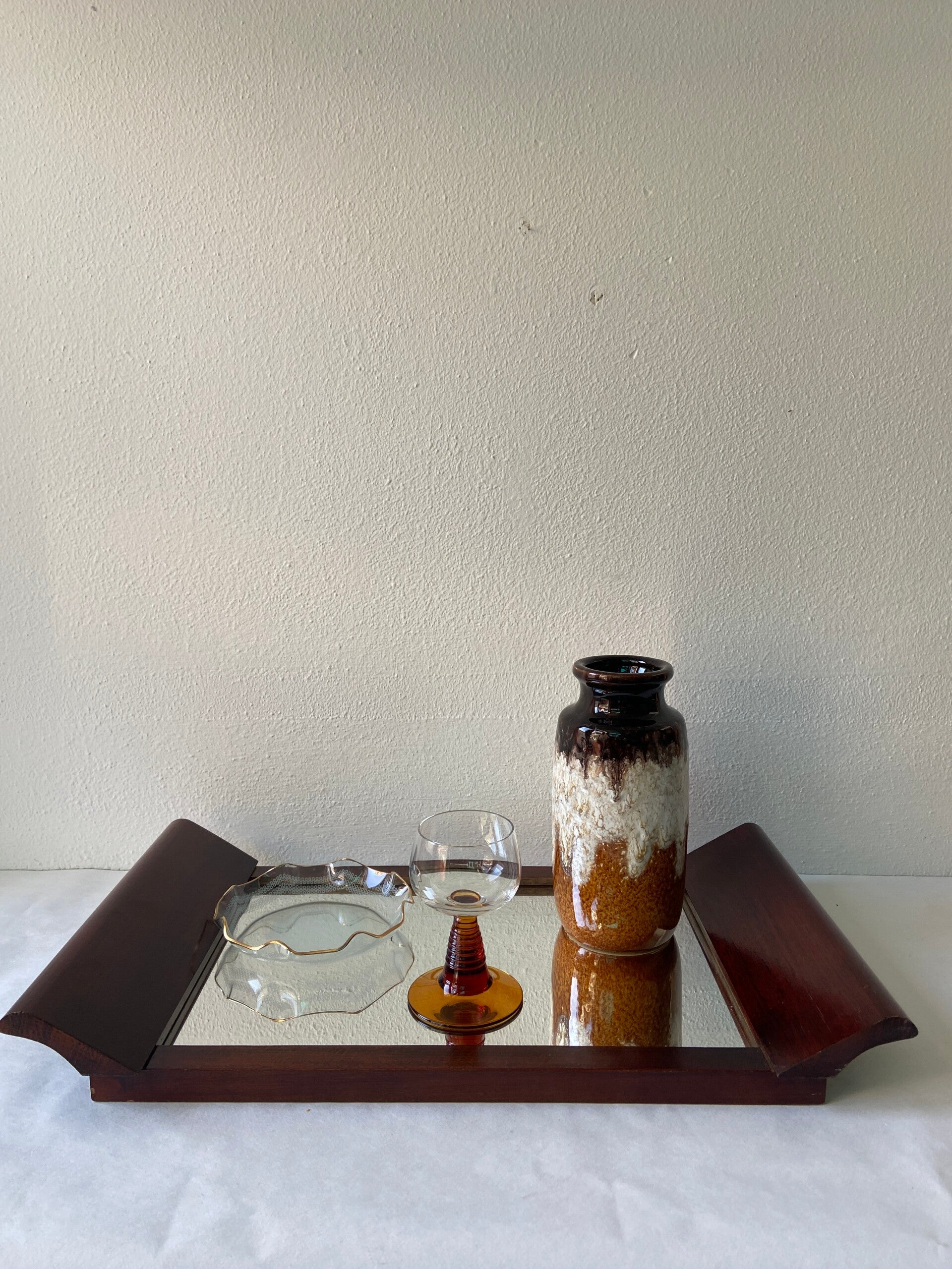 Vintage Decoratie-/Serveertray met spiegelblad