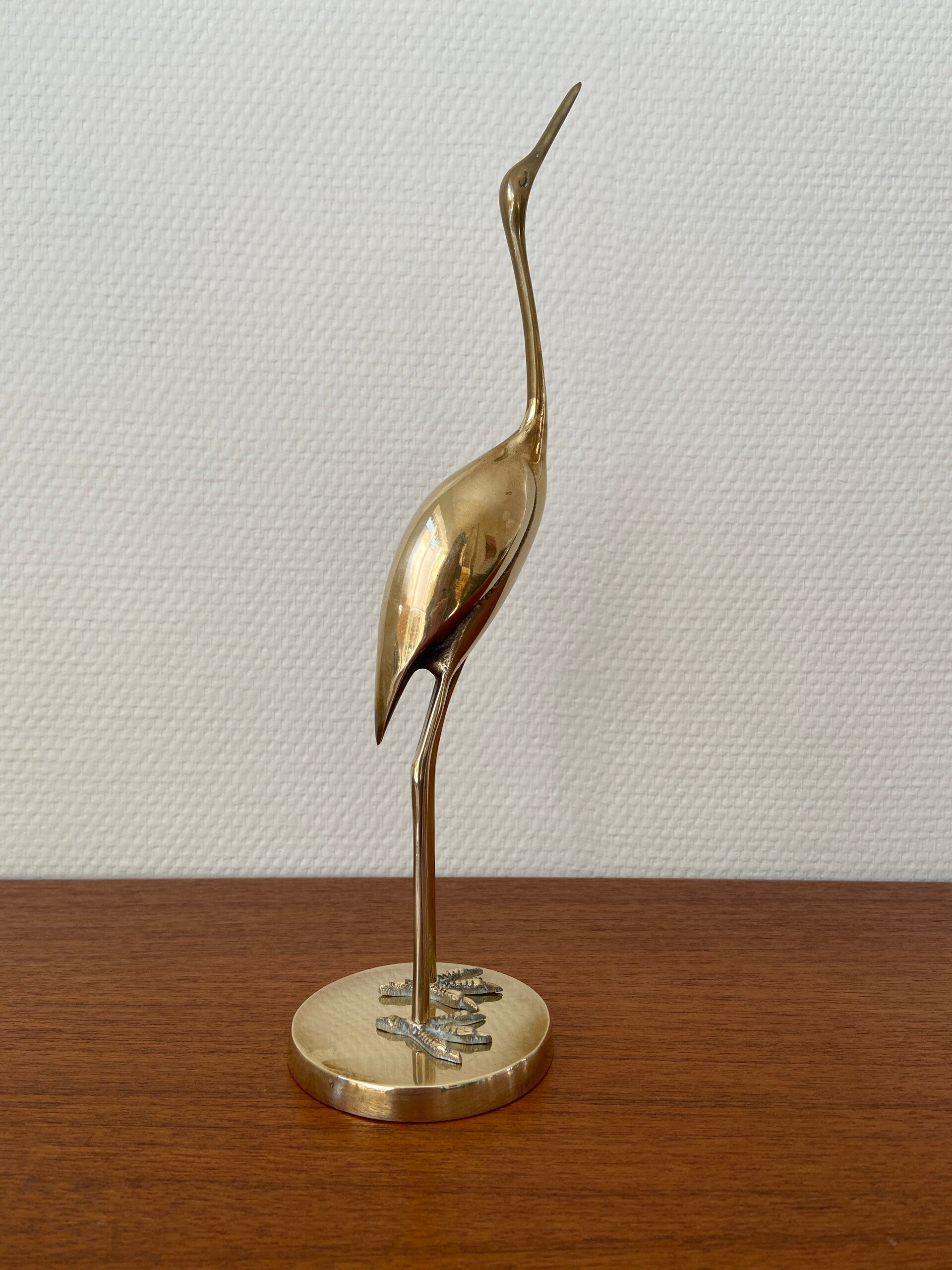 Messing kraanvogel, 29,5 cm hoog (nr 3)