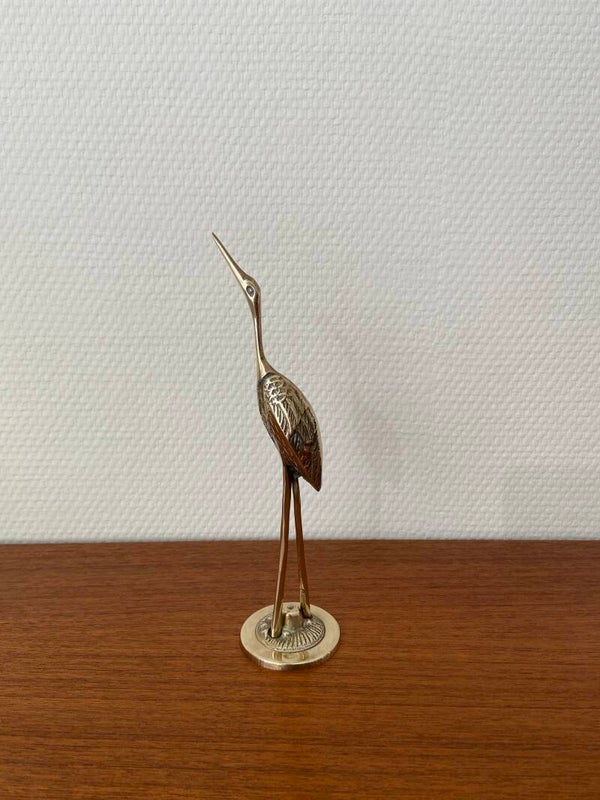Messing kraanvogel, 20,5 cm hoog (nr. 8)