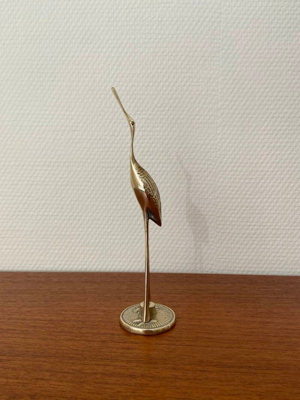 Messing kraanvogel, 20 cm hoog (nr. 11)