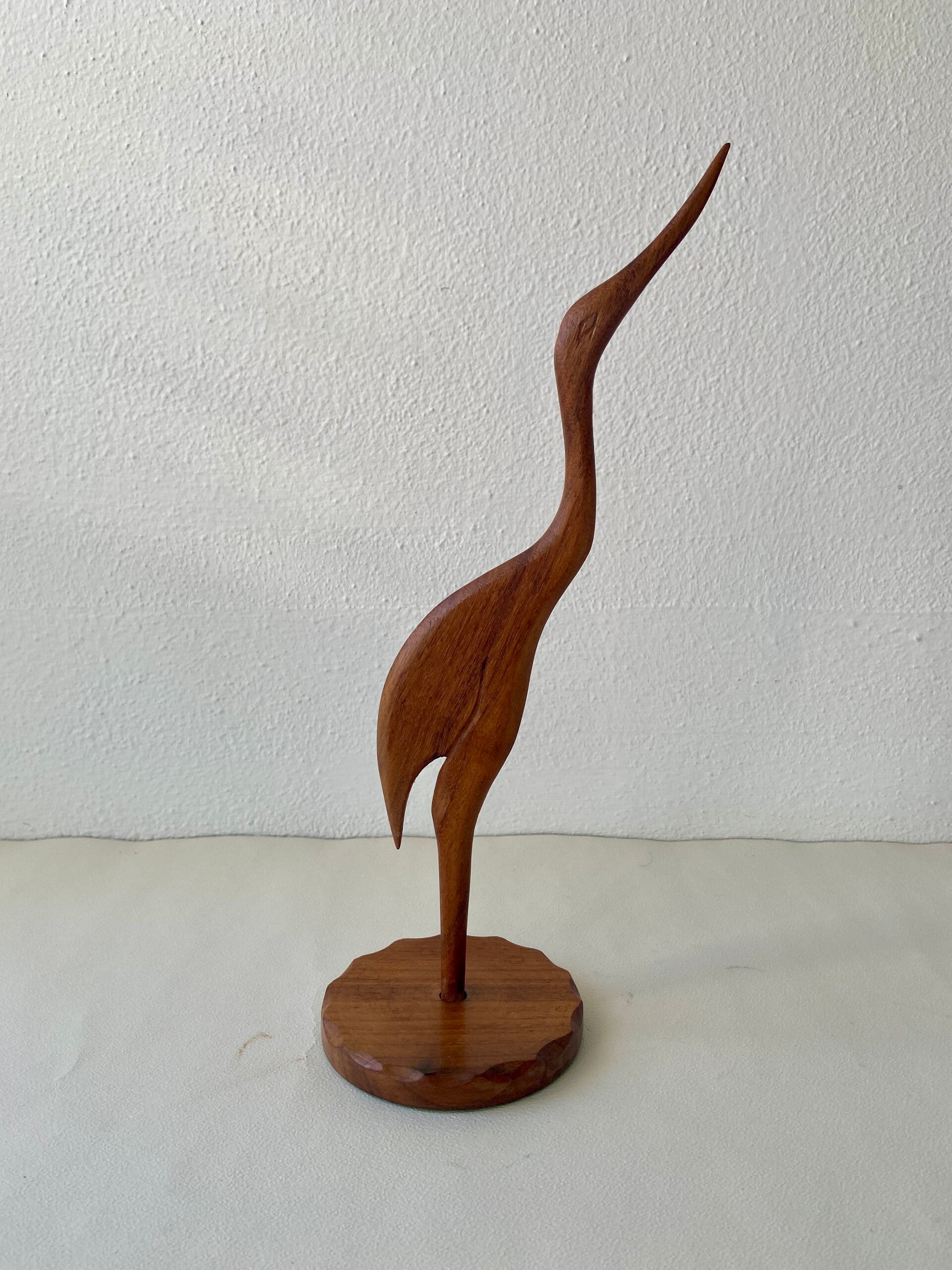 Vintage gestileerde teakhouten vogel