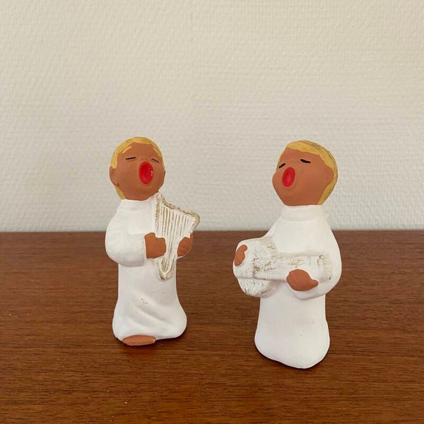 Set van 2 musicerende engeltjes