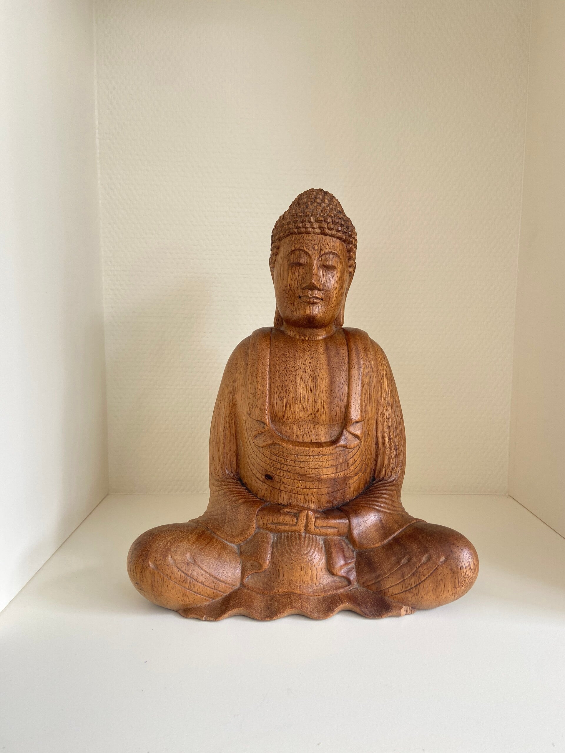 Boeddha beeld masief hout