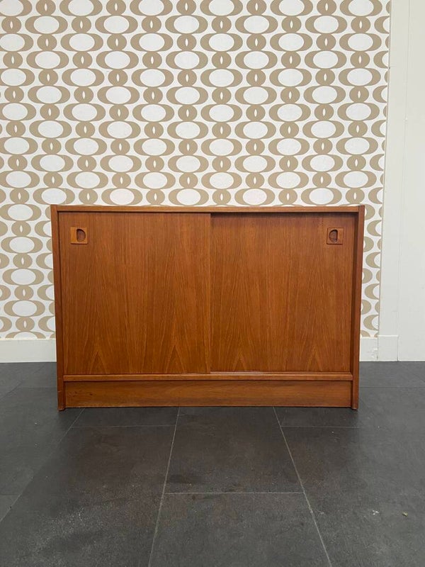 Vintage Deense wandkast met schuifdeuren