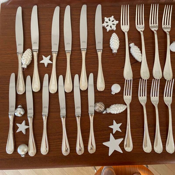 Vintage 6-persoons verzilverde bestekset van Solingen Germany