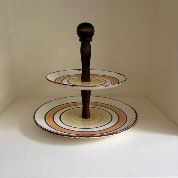 Franse etagere van aardewerk, Gien France, Etna serie jaren '70