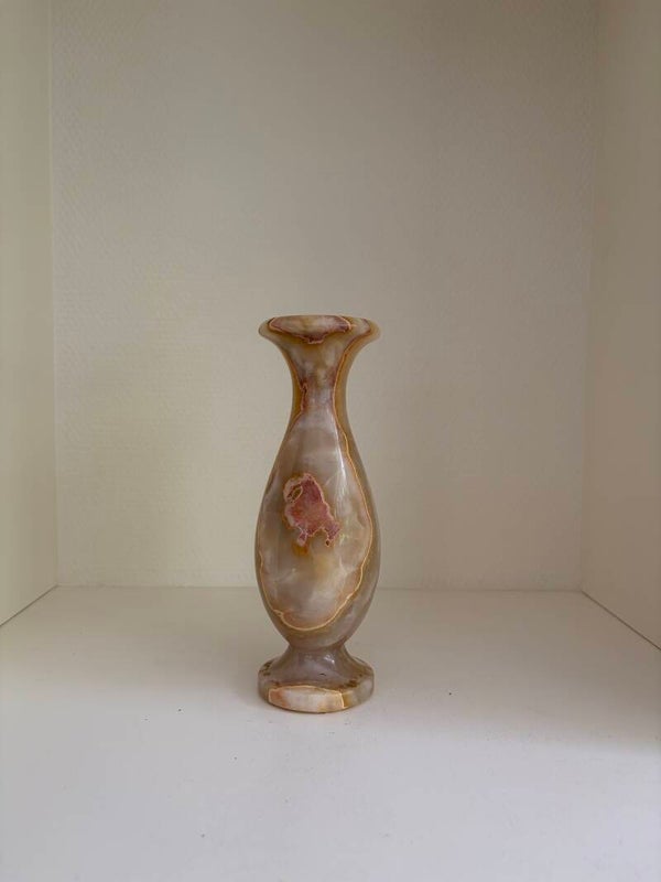 Vaas van onyx in caramel/groentinten