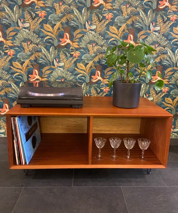 Vintage Deense TV-/Platenkast van Brouer Møbler op hairpin legs