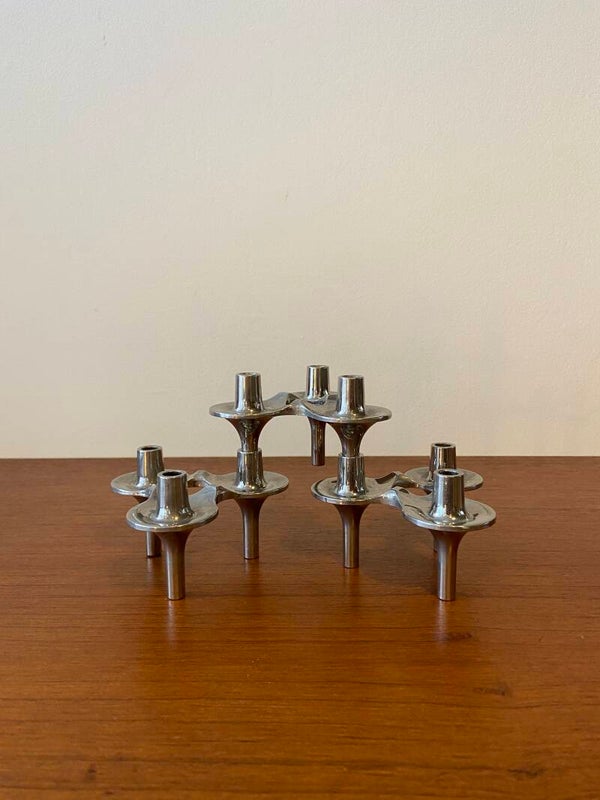 Set van 3 vintage F. Nagel kandelaren 'Orion' voor BMF