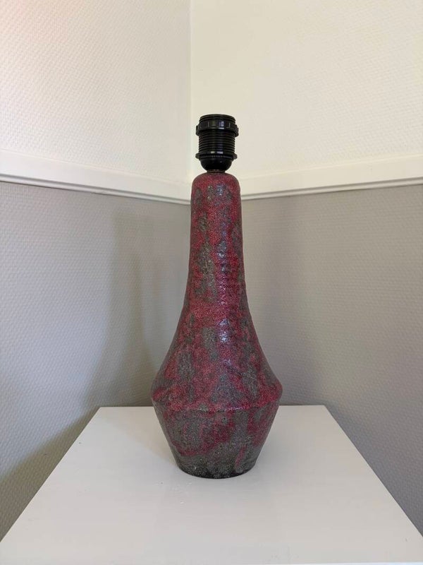 Deense fat lava lampvoet aubergine/antraciet, jaren '60/'70