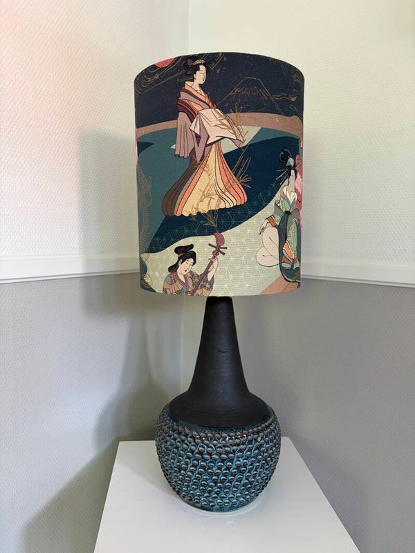 Soholm Stentoj lampvoet model 3048 in bruin/blauw keramiek, jaren '60