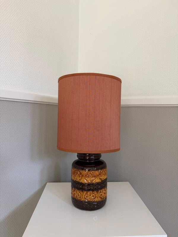 Lampvoet in bruin en caramel tinten, West Germany, jaren '60