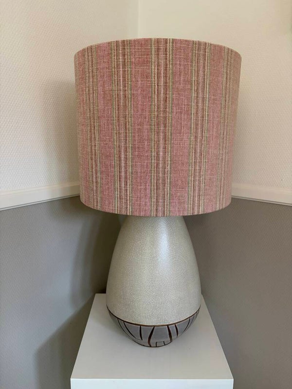 Lampenkap met roze gestreepte multicolor stof