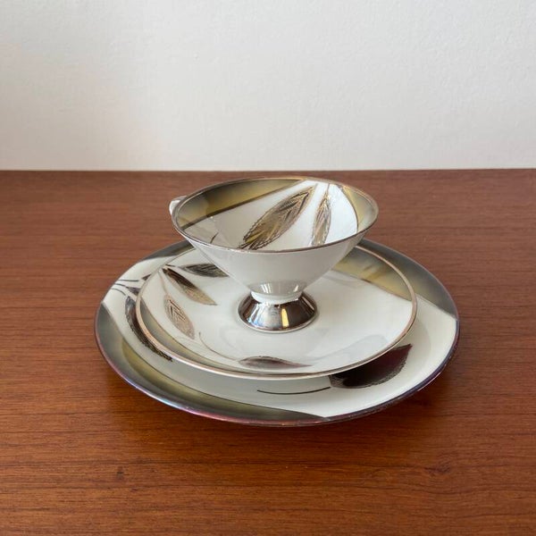 Vintage ontbijtset/sammeltas van Bavaria Elfenbein porselein