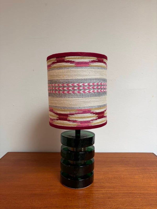 Lampenkap multicolor ecru roze/bordeaux