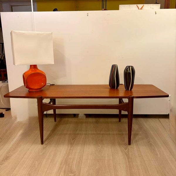 Deense salontafel met omkeerbaar tafelblad teak/formica