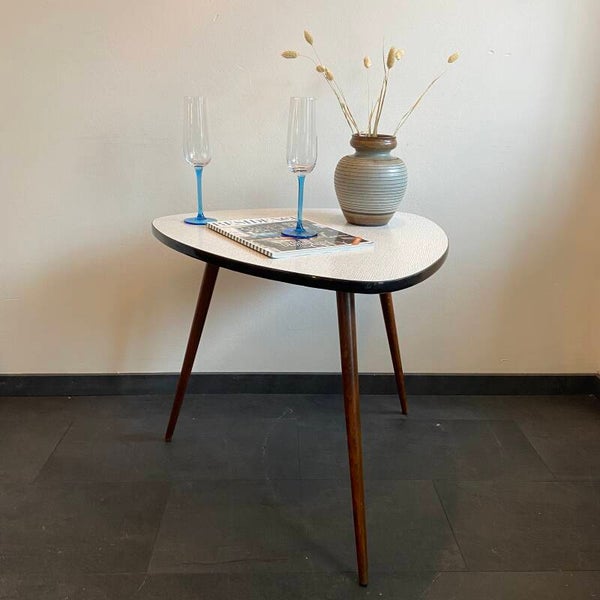 Vintage Formica driehoekige bijzettafel/koffietafel