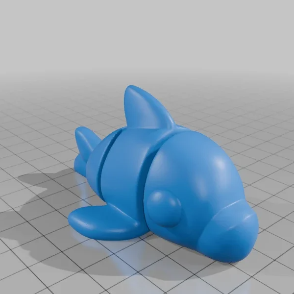 Flexi Dolphin black and Blue