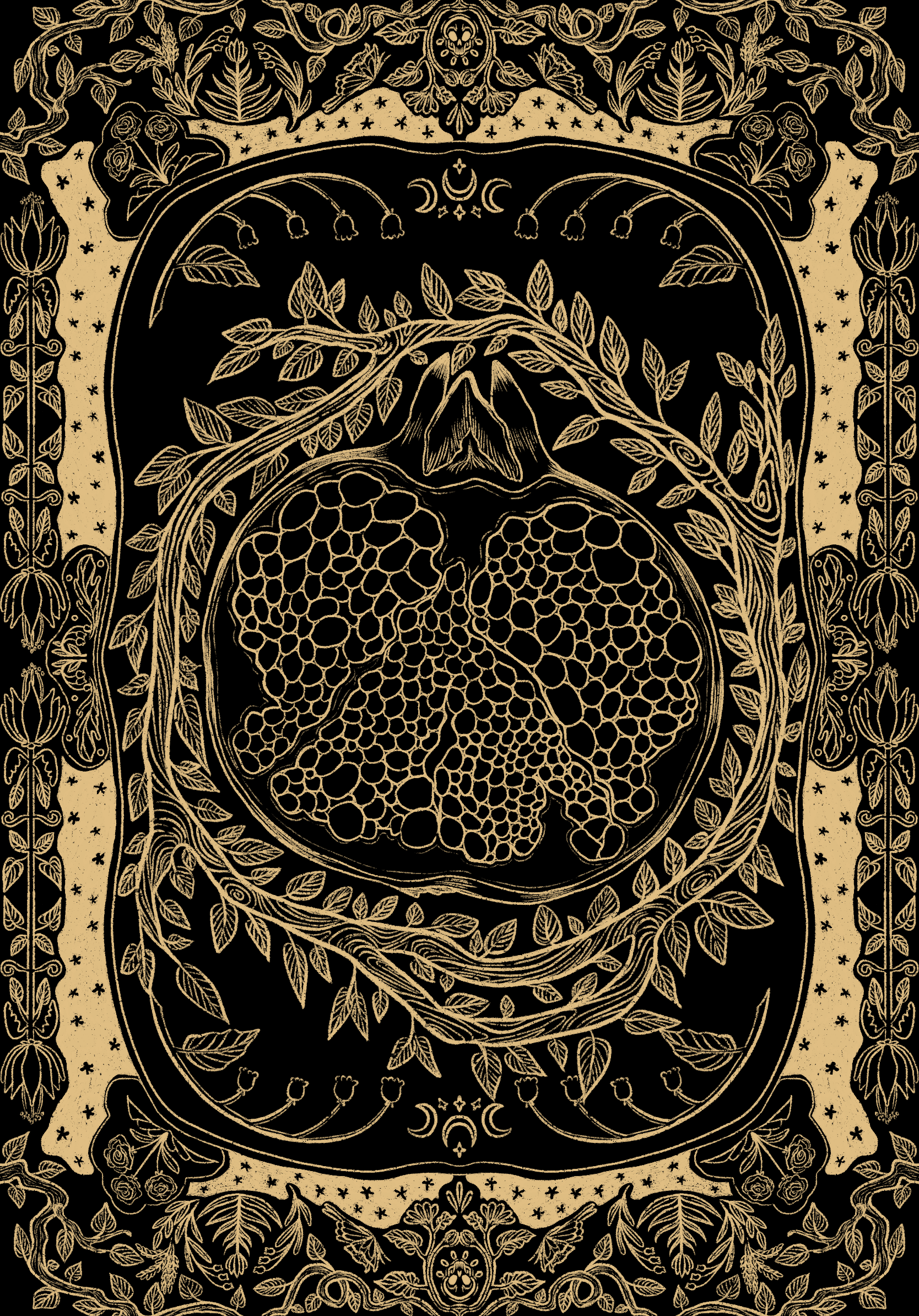 Persephone Grenade Poster Gravure