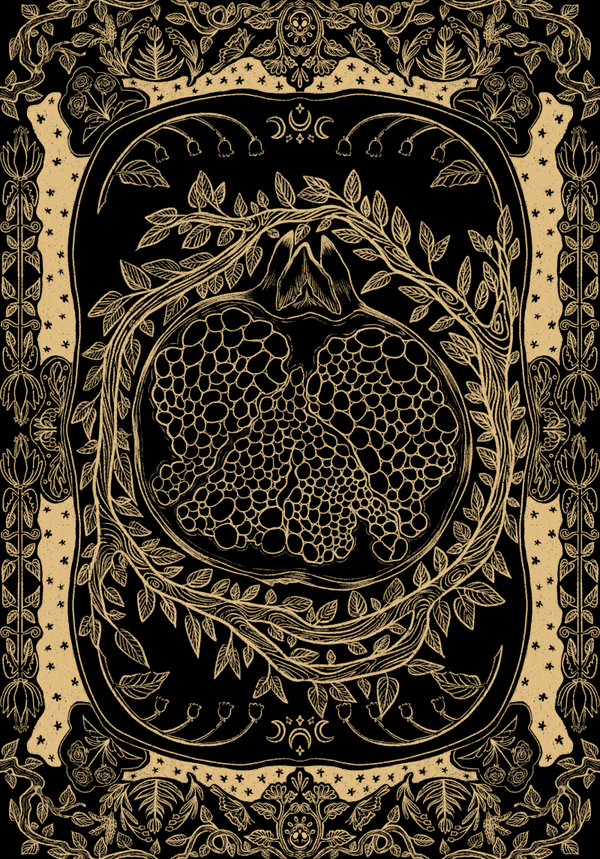 Persephone Grenade Poster Gravure
