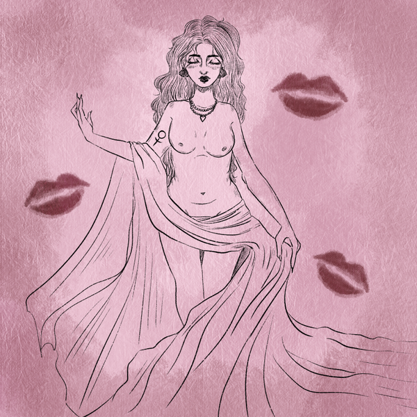 Aphrodite Illustration Encrage