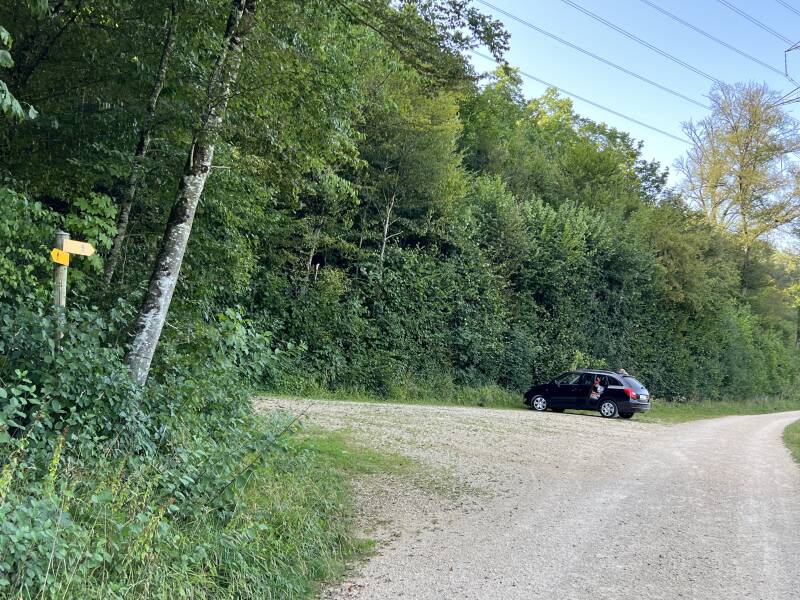 Parkplatz Treffpunkt Wegbeschreibung Waldspielgruppe Zwärgli Gipf-Oberfrick Walderlebnis Fürberg