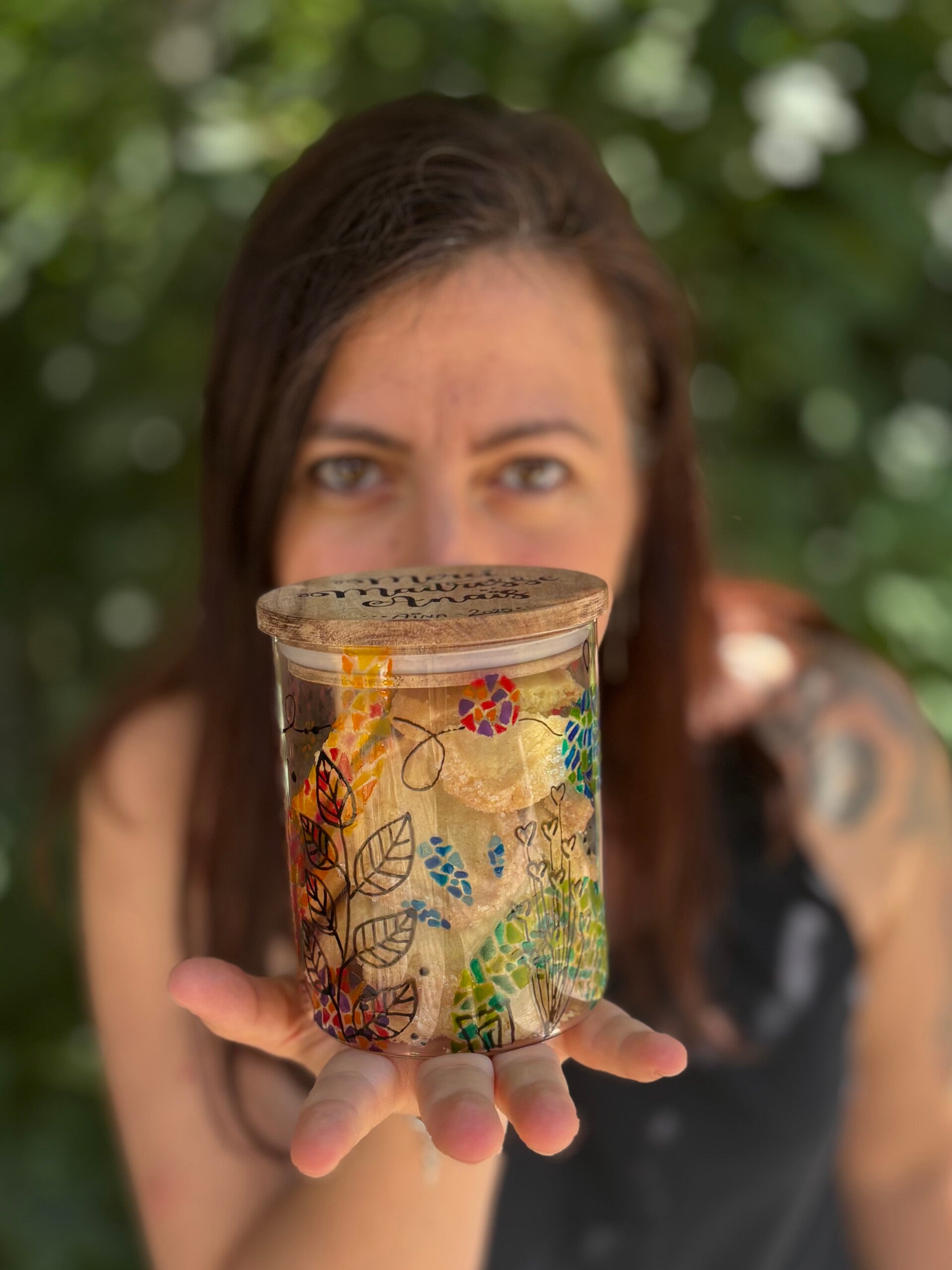 Objet décoratif peint à la main par Angive Art, pièce unique