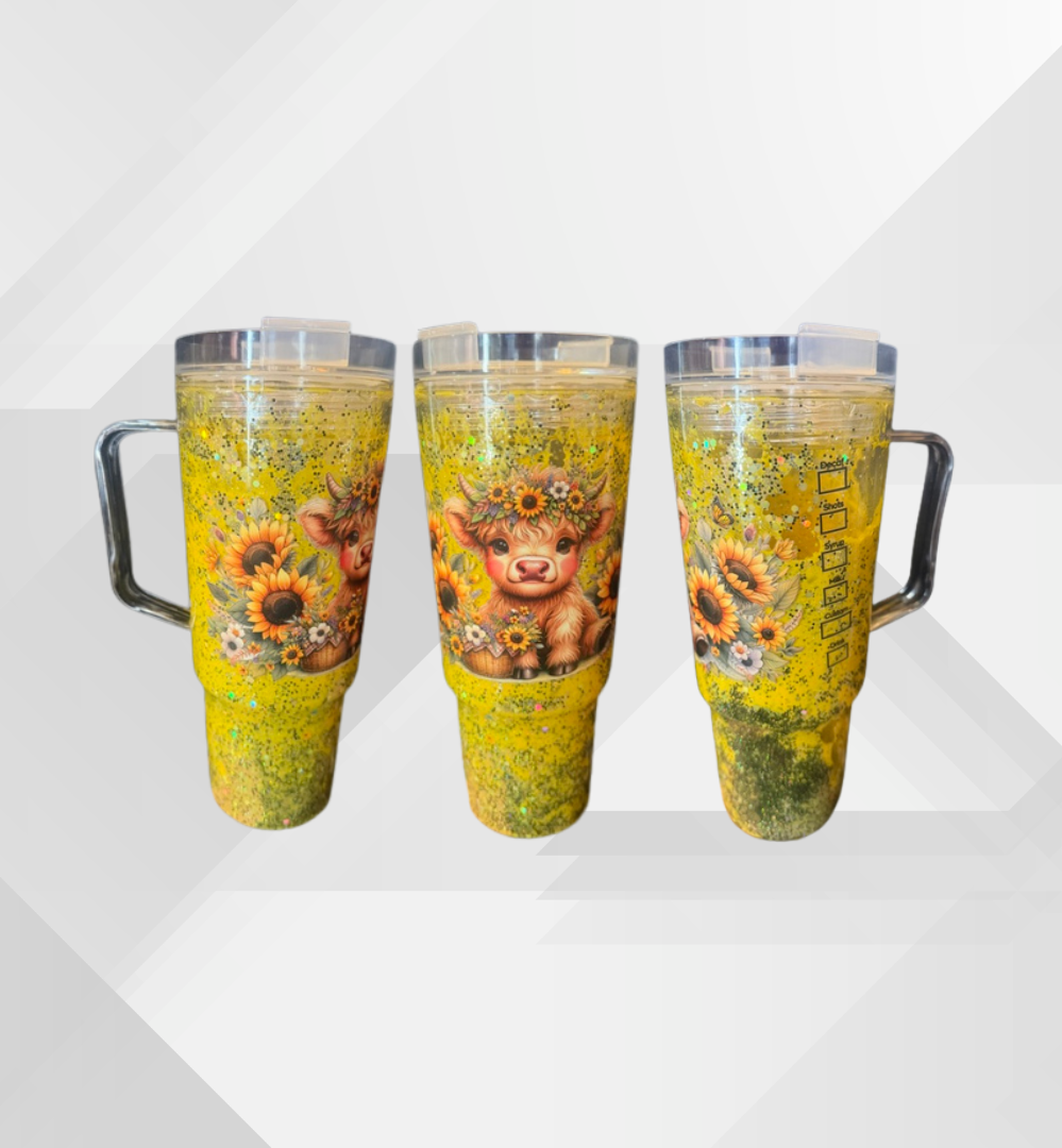 40oz "Bull" Glitter Tumbler